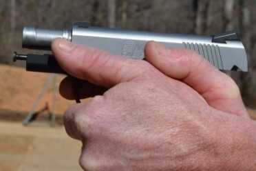 Despite the compact size, there is just enough real estate for a two handed grip.