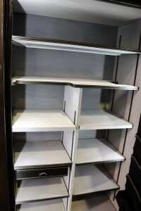 Shelves can be customized, too.