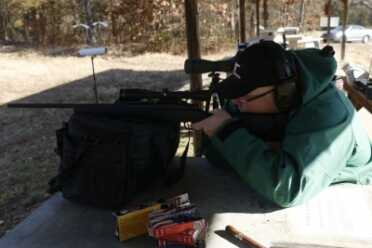 The light rifle is very easy to carry, and stabilizes well on a sturdy surface. 