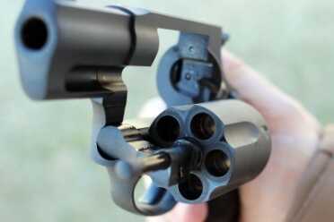 Taurus 85 Convertible Hammer or Hammerless--Same Revolver The cylinder showing some signs of use.