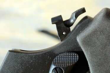 Taurus 85 Convertible Hammer or Hammerless--Same Revolver The hole here holds a roll pin that keeps everything in place.