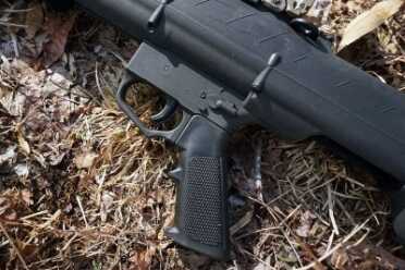 The AR style safety selector work well, too. That's an attractive feature of this build. 