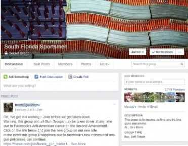 Free Local on GunsAmerica - How Will It Work? I am a member of what is now the South Florida Sportsmen board, but the URL is still SouthFloridaGunTraders, and it still says "This group is for buying and selling guns and ammo." Like Facebook doesn't know that guns are still being listed for sale. If you click to make it bigger, you'll see that the board is now "Secret," which means that the natural churn on Facebook will eventually kill it. But the bigger picture is that posting guns for sale in a certain town with your real name was really risky to begin with. GunsAmerica has been wrestling with Free Local for years, and it is the best thing for everyone, now completely FREE to all.
