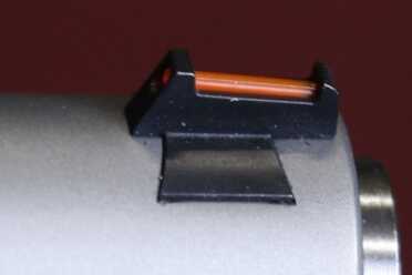 The fiber optic front sight.
