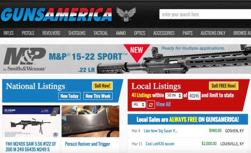 GunsAmerica!  The most trusted place on the internet to buy and sell firearms!  