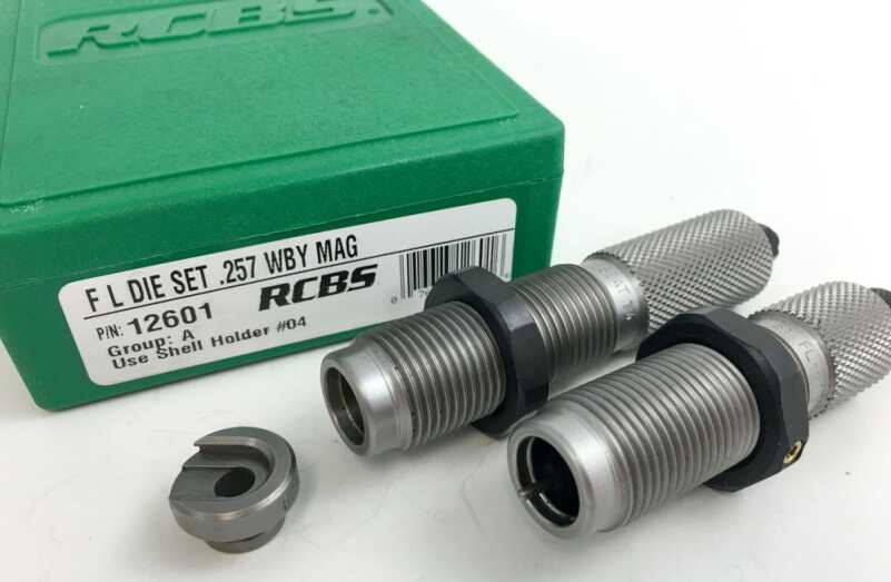 Many rifle die sets like this .257 Weatherby Magnum kit contain just two dies. 