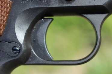 Short trigger and frame cuts on this 1911A1.