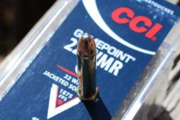 The CMR-30: Kel-Tec's Compact Powerhouse--New Gun Review 40 grain soft points. Sub 2000 FPS.