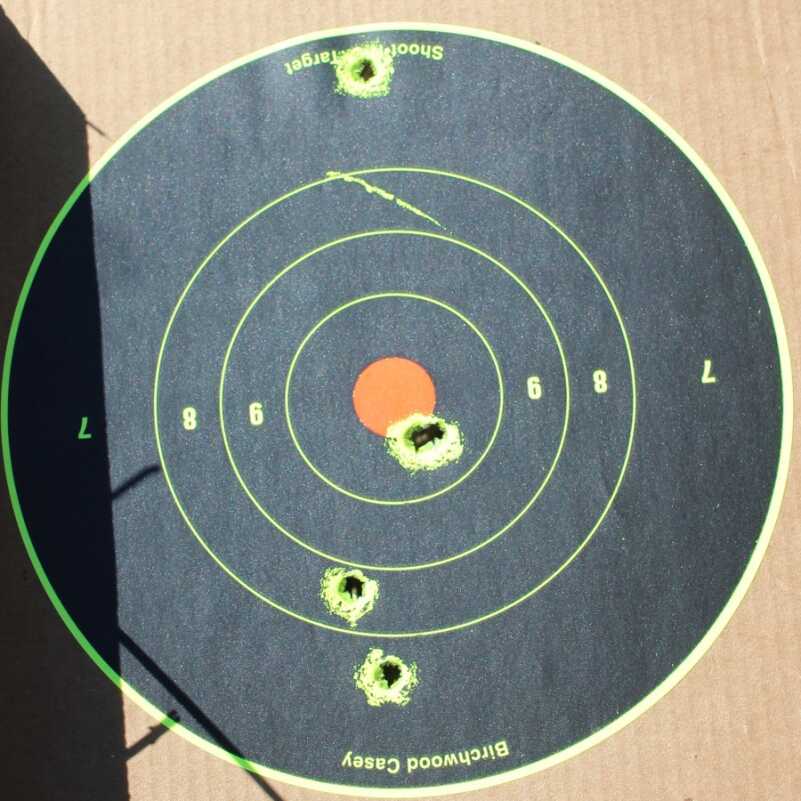 The CMR-30: Kel-Tec's Compact Powerhouse--New Gun Review 5 from 100 yards. The two in the red were dumb luck. At 100 yards, the irons are hardly a surgical tool.