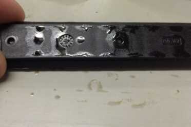 Notice the markings from the injection molding.