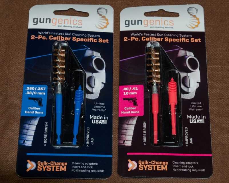 Each caliber set is a different color. This makes them easy to keep track of.