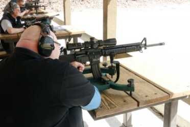 As Close to an M16 as You Can Get: FN's Military Collector Series Zeroing was done via lead sled