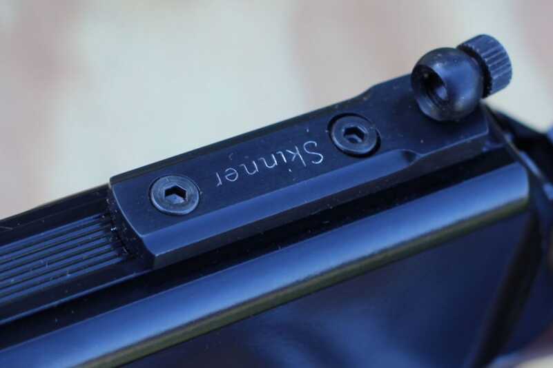 Henry's .22 Magnum Small Game Exterminators The center of the Skinner can be removed for a wider, faster sight.