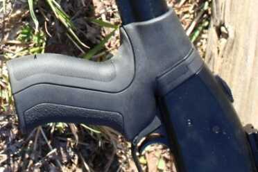 The pistol grip has a softer feel on the hand. 