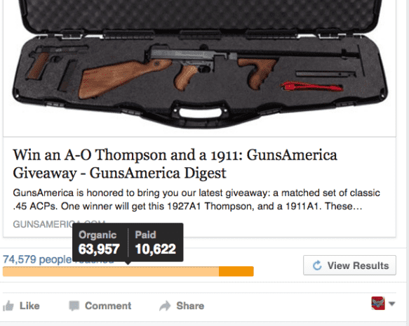 Facebook approved this ad for us this week.  No lie.  Now how is this not "promoting firearms"?  It clearly is.  