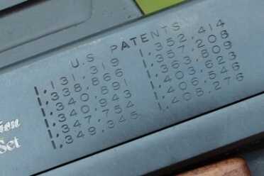 The stamped list of U.S. patents. 