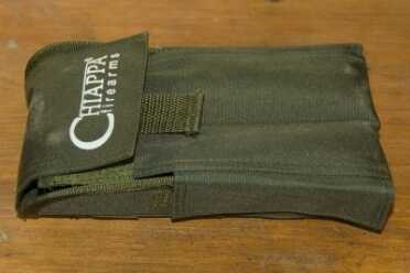 The included case folds compactly with Velcro and snaps.