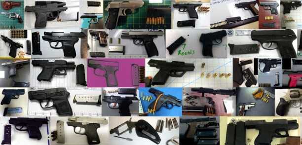 Some of the guns from last week's confiscatory efforts. 