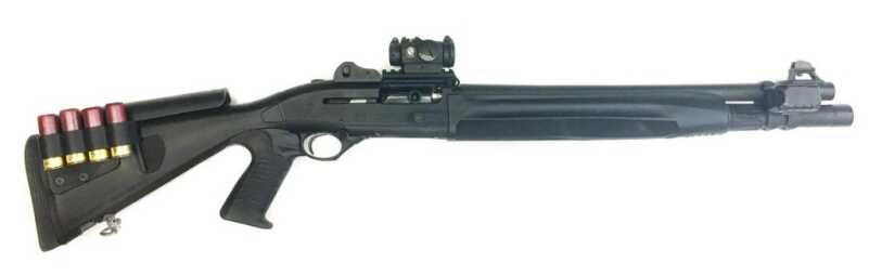 Lights, lasers, red dot optics, multiple shell caddies, an upgraded stock... What else can fit on here?