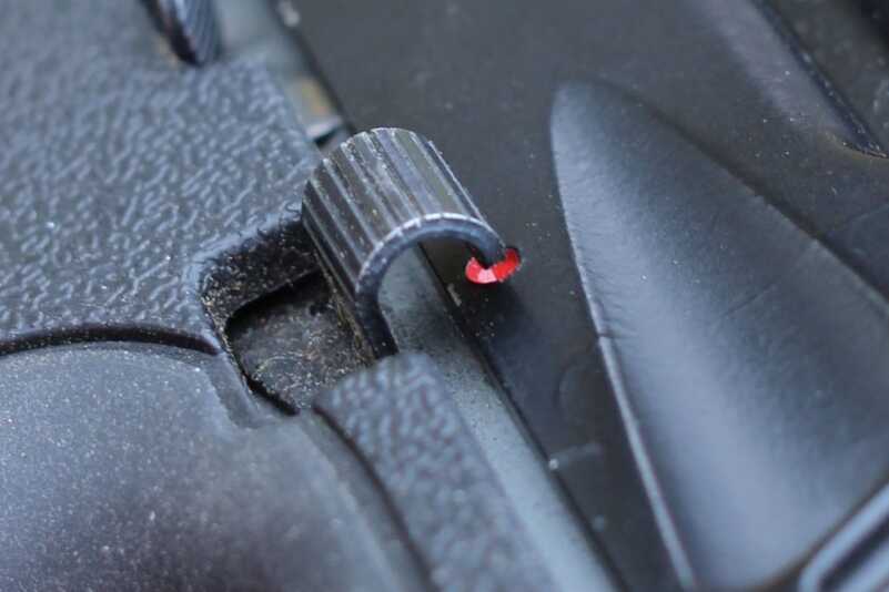 The Used Market--The Smith and Wesson 22A Curiously curled steel safety.