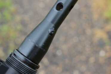 And it is pinned so a live 5.56 round won't chamber.