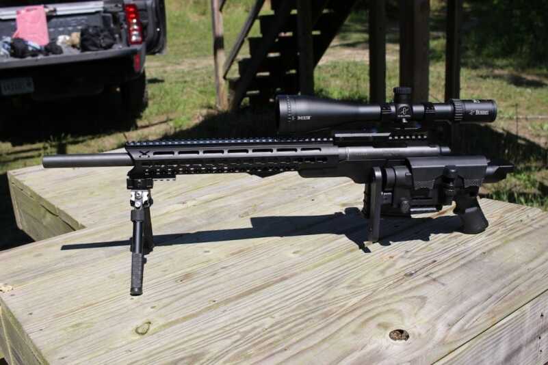A*B Arms MOD*X Chassis - Rem. 700 Mods (#2) The 20” barreled rifle is very compact measuring under 30” with the stock folded