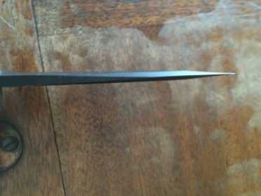 The swedge, which greatly improves penetration. 