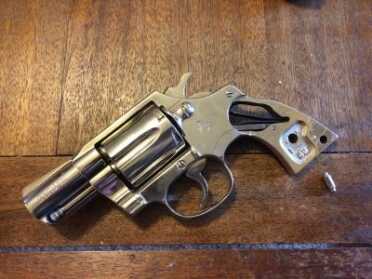 Replacing Your Revolver Grips with Hogue Exotic Hardwood! Well, that grip pin has to come out!