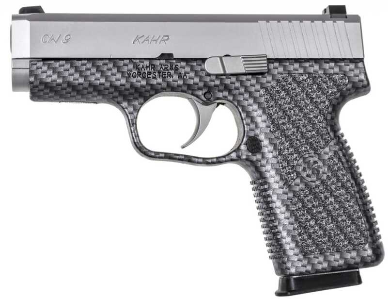 The CW9 pistol in black carbon fiber. 