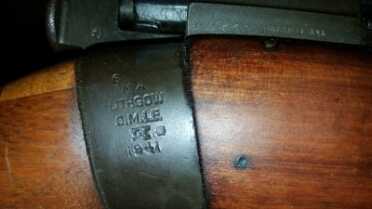 I traded a couple Nagants for this Australian Enfield maybe a year ago. It is pretty clean, but the wood is pulled away from the metal, which generally means refinished, and it even looks reparkerized to me. 