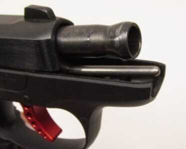 Another one of the enhancements of the LCP Custom is a polished stainless steel guide rod.