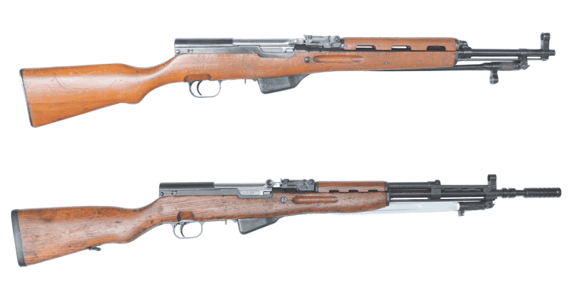 Other variants include (from top to bottom) the rare Albanian Independence Carbine and the Yugoslav Model 1959/66 Carbine. 