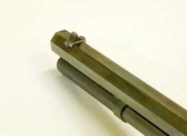 Cowboy Time Machine: Uberti 1873 Carbine—Better Than The Original? Full Review. The sights of the 1873 are simple and straightforward, with a semi-buckhorn rear matching up to a brass bead front.