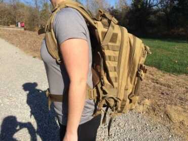 An Awesome Budget Pack — Exos-Gear Bravo Series Tactical Backpack I made the GF take a photo with the pack on. She liked the way it fit, said it was indeed comfortable.
