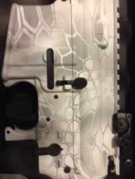 Close up of the Kryptec paint job. 