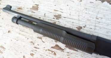 4 MSRP Stevens 320 20-Gauge Pump Home Defense Gun - Full Review The fore-end has wide ridges for grip and a memory bump to aid hand placement.