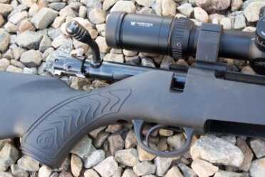 A Ton Of Rifle For Your Money: Thompson/Center .308 Compass - Full Review The bolt throw is 60 degrees so optics won't get in the way.