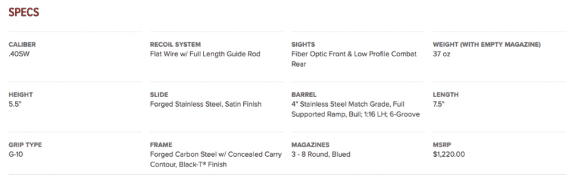 Springfield Releases 1911 EMP Concealed Carry Contour in .40S&W