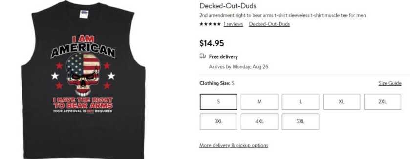 Walmart Pulls Down Pro-2A Shirt Sold Online, Caving to Anti-Gun Activists
