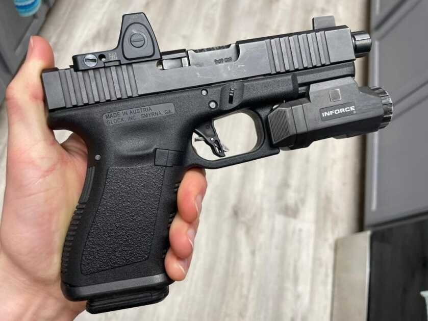 Velocity Glock 19 Trigger by Killer Innovations Killer Innovations Velocity Glock Trigger installed in a Glock 19