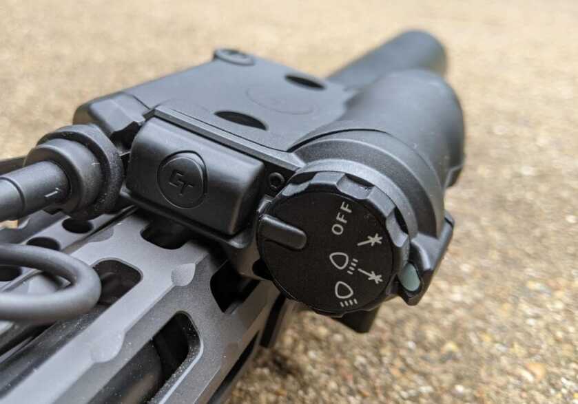 Crimson Trace CMR301 Shown on a handguard