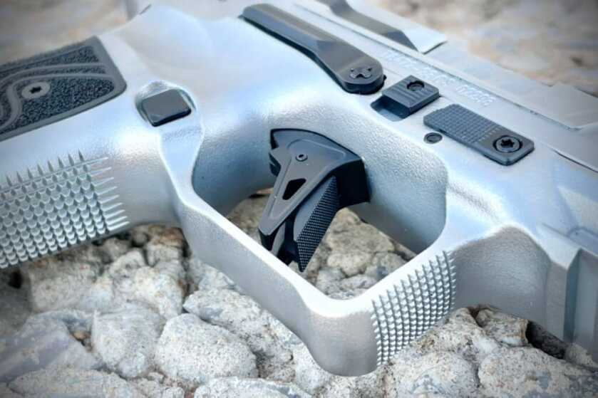 SFx RIVAL-S diamond checkered trigger safety bar