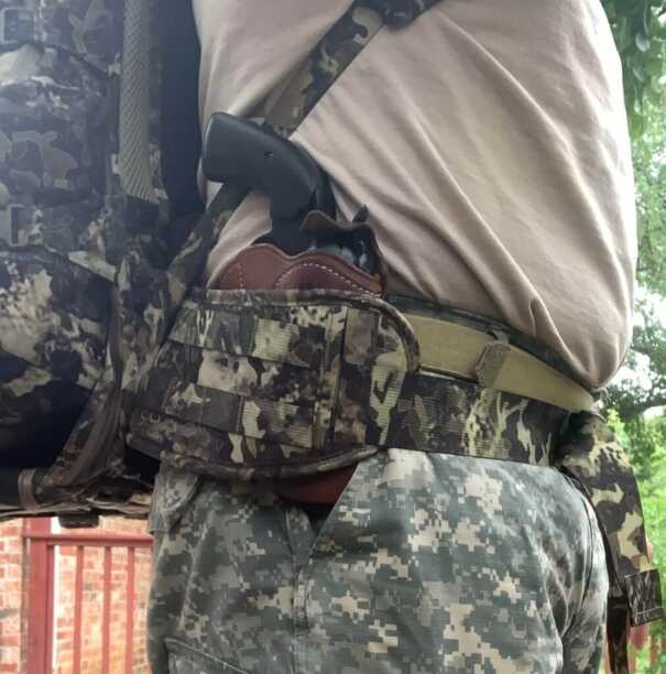 Holsters for Sportsmen Holster paired with camo clothing