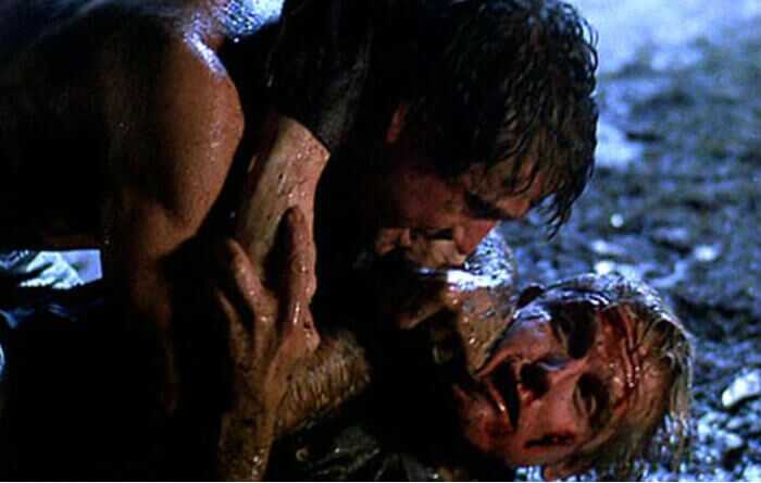 hand to hand fight scene in the rain from lethal weapon