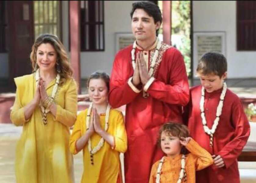 Justin Trudeau and family in India