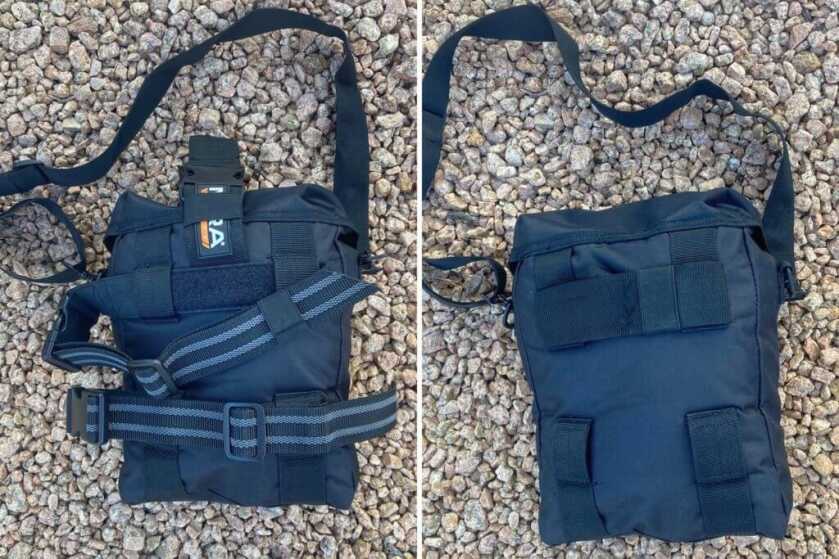 MIRA gas mask storage bag with and without straps