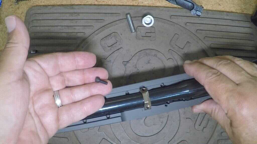 The Samson Hannibal Rail Attached to the Ruger Mini-14 Ranch Rifle via a clamp.