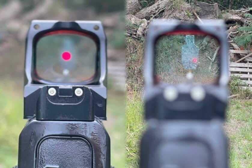 2 - Bushnell RXM-300 Reflex Sight Review view looking through the RXM-300