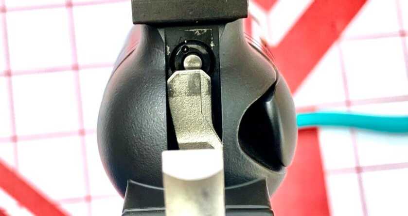 Hammer cocked on a revolver