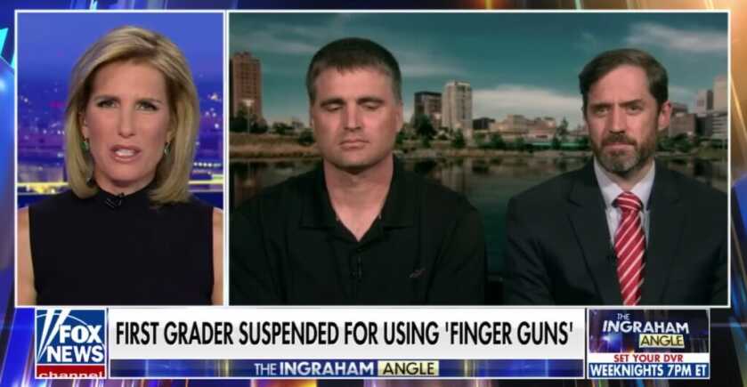 School Cracks Down on 1st Grader for 'Finger Guns' Two men appear on Fox News to talk to host Laura Ingraham.